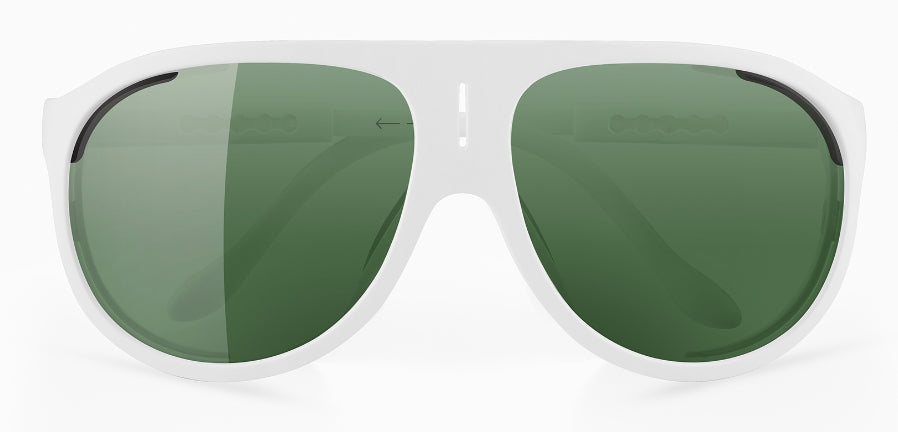 ALBA OPTICS SOLO WHITE VZUM™ LEAF 白色鏡框+墨綠色鏡片