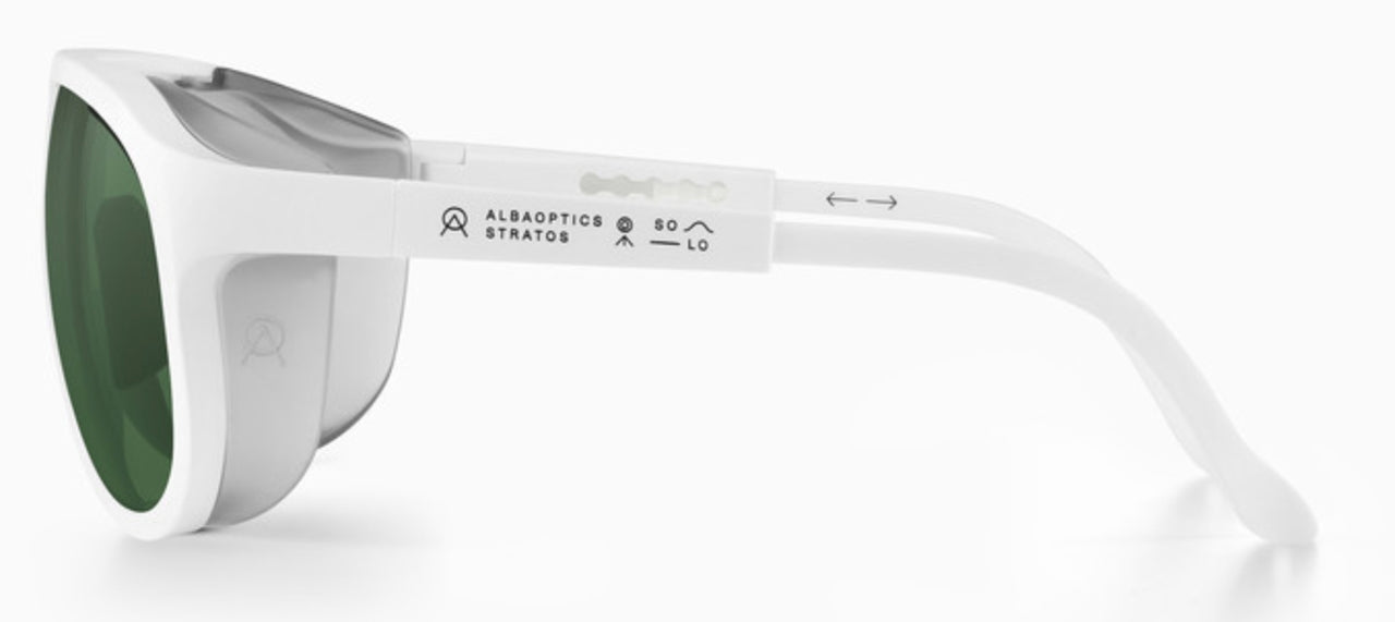 ALBA OPTICS SOLO WHITE VZUM™ LEAF 白色鏡框+墨綠色鏡片